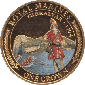 2016 ONE CROWN ROYAL MARINES GIBRALTAR BU - WORLD COINS - Cambridgeshire Coins