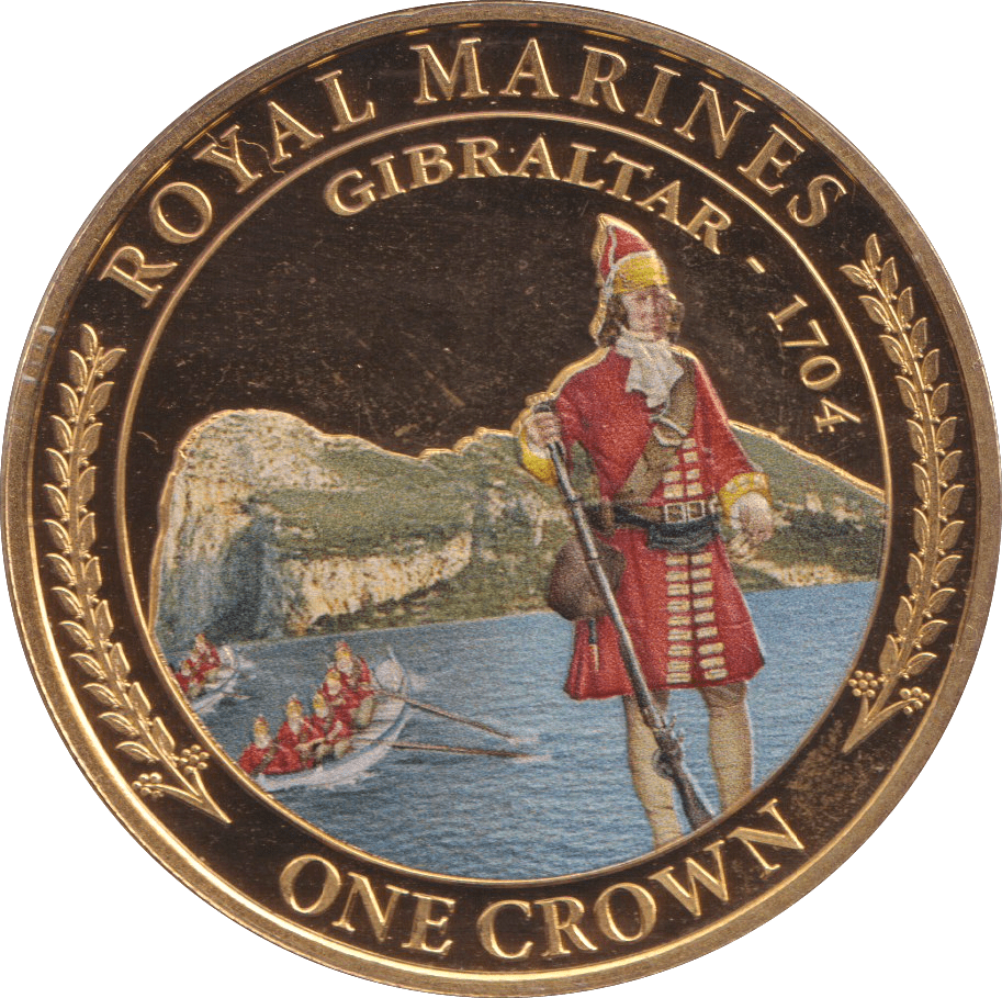2016 ONE CROWN ROYAL MARINES GIBRALTAR BU - WORLD COINS - Cambridgeshire Coins