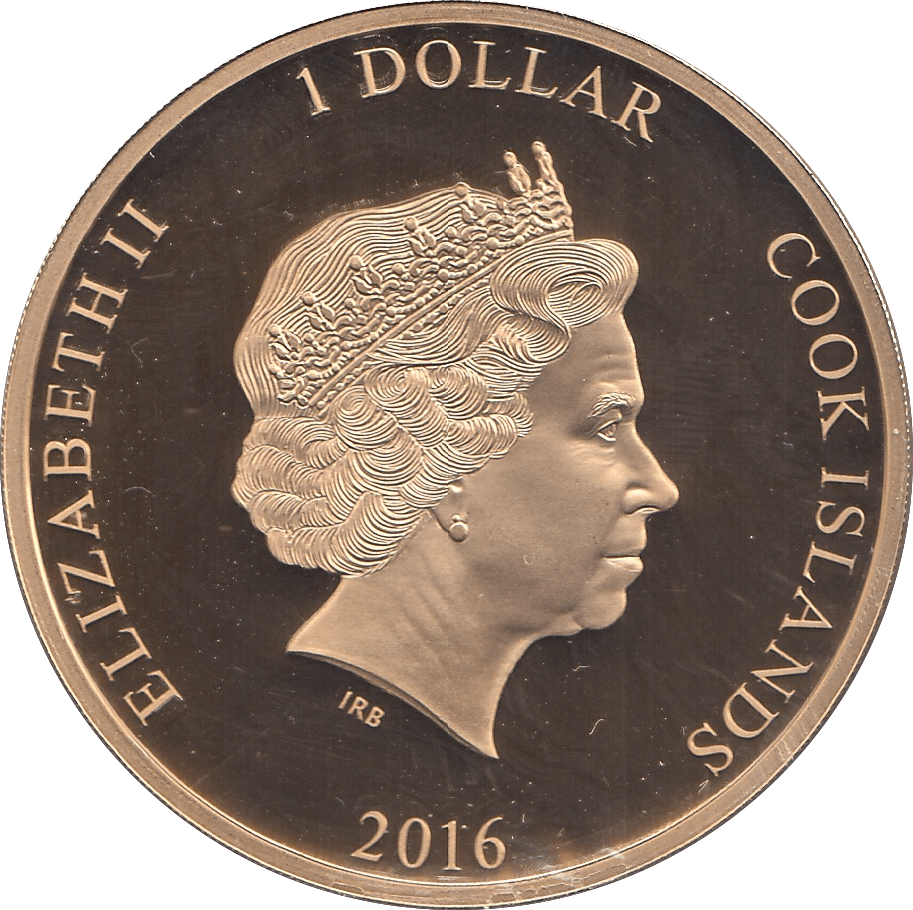 2016 ONE DOLLAR COOK ISLANDS - WORLD COINS - Cambridgeshire Coins