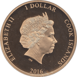 2016 ONE DOLLAR COOK ISLANDS - WORLD COINS - Cambridgeshire Coins