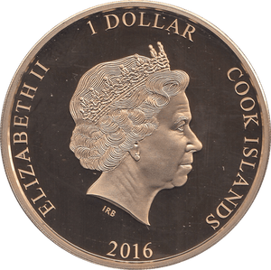 2016 ONE DOLLAR COOK ISLANDS - WORLD COINS - Cambridgeshire Coins