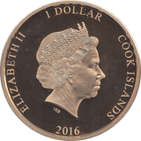 2016 ONE DOLLAR COOK ISLANDS - WORLD COINS - Cambridgeshire Coins