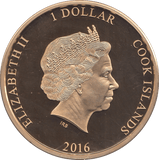 2016 ONE DOLLAR COOK ISLANDS - WORLD COINS - Cambridgeshire Coins