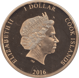 2016 ONE DOLLAR COOK ISLANDS - WORLD COINS - Cambridgeshire Coins
