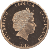 2016 ONE DOLLAR COOK ISLANDS - WORLD COINS - Cambridgeshire Coins
