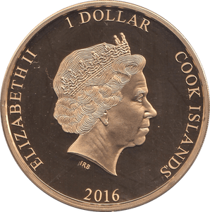 2016 ONE DOLLAR COOK ISLANDS - WORLD COINS - Cambridgeshire Coins
