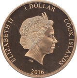 2016 ONE DOLLAR COOK ISLANDS - WORLD COINS - Cambridgeshire Coins