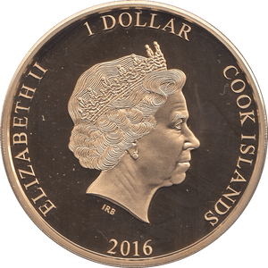 2016 ONE DOLLAR COOK ISLANDS - WORLD COINS - Cambridgeshire Coins