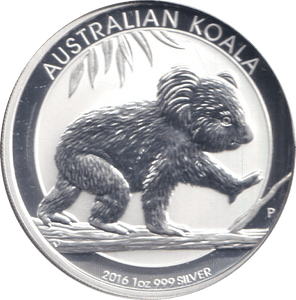 2016 ONE DOLLAR SILVER PROOF KOALA - SILVER WORLD COINS - Cambridgeshire Coins