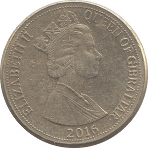 2016 ONE POUND GIBRALTAR TREE - £1 CIRCULATED - Cambridgeshire Coins