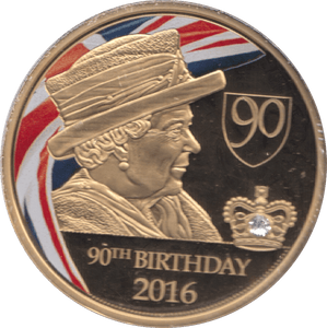 2016 QUEEN ELIZABETH 90TH BIRTHDAY MEDALLION F180 - MEDALS & MEDALLIONS - Cambridgeshire Coins