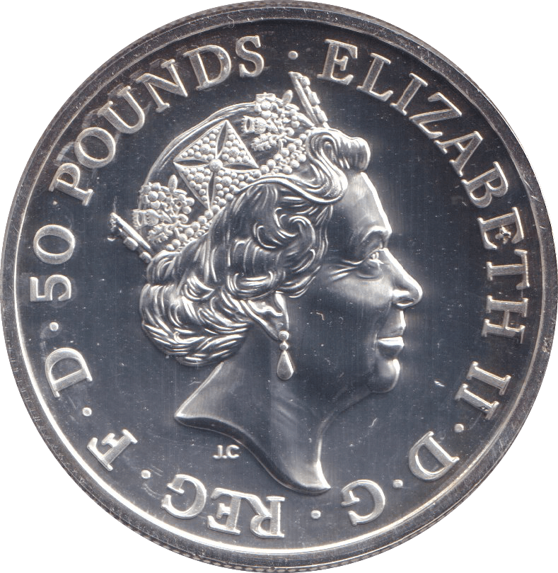 2016 SILVER 50 POUNDS - SILVER WORLD COINS - Cambridgeshire Coins