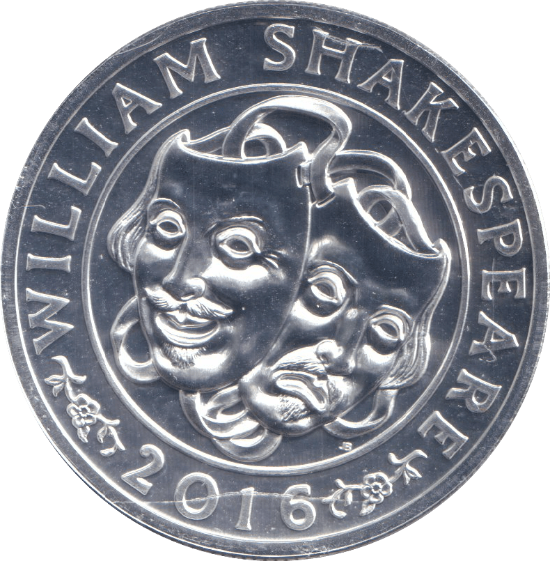 2016 SILVER FIFTY POUND COIN WILLIAM SHAKESPEARE BU - SILVER WORLD COINS - Cambridgeshire Coins
