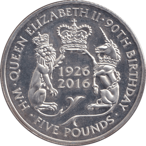 2016 SILVER FIVE POUNDS - SILVER WORLD COINS - Cambridgeshire Coins