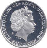 2016 SILVER HALFCROWN GIBRALTAR - SILVER WORLD COINS - Cambridgeshire Coins