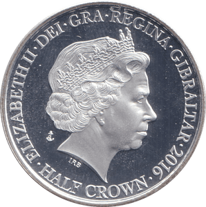 2016 SILVER HALFCROWN GIBRALTAR - SILVER WORLD COINS - Cambridgeshire Coins