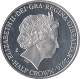 2016 SILVER PLATED HALFCROWN GIBRALTAR - WORLD COINS - Cambridgeshire Coins