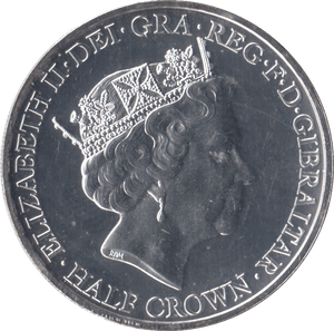 2016 SILVER PLATED HALFCROWN GIBRALTAR - WORLD COINS - Cambridgeshire Coins