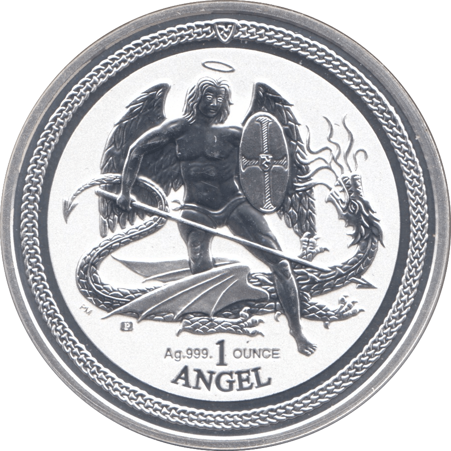 2016 SILVER PROOF 1OZ ANGEL ISLE OF MAN - SILVER WORLD COINS - Cambridgeshire Coins