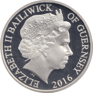 2016 SILVER PROOF £5 DUKE OF EDINBURGH BAILIWICK OF GUERNSEY - SILVER WORLD COINS - Cambridgeshire Coins