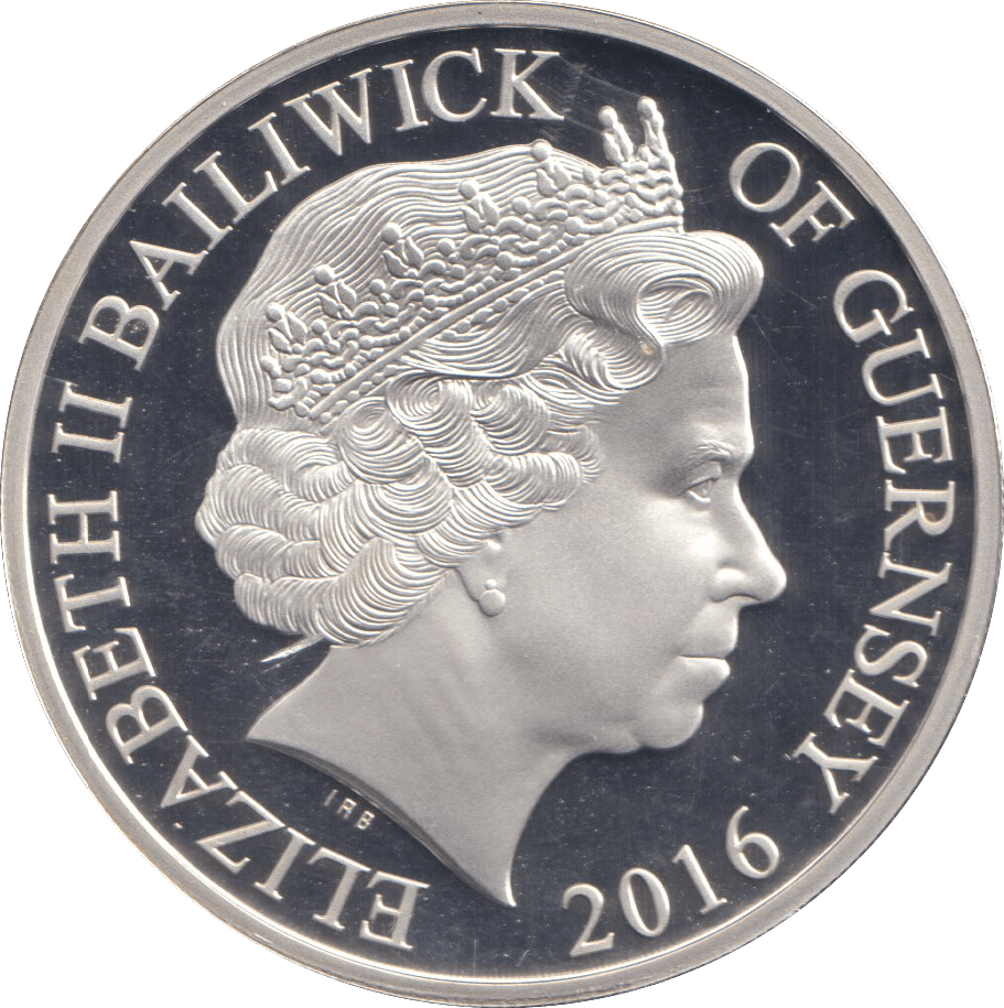 2016 SILVER PROOF £5 DUKE OF EDINBURGH BAILIWICK OF GUERNSEY - SILVER WORLD COINS - Cambridgeshire Coins