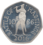 2016 SILVER PROOF 50P BATTLE OF HASTINGS - 50P Silver Proof - Cambridgeshire Coins