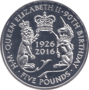 2016 SILVER PROOF £5 - SILVER WORLD COINS - Cambridgeshire Coins
