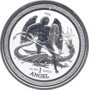 2016 SILVER PROOF 999 ANGEL ONE OUNCE ISLE OF MAN - SILVER WORLD COINS - Cambridgeshire Coins