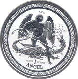2016 SILVER PROOF 999 ANGEL ONE OUNCE ISLE OF MAN - SILVER WORLD COINS - Cambridgeshire Coins
