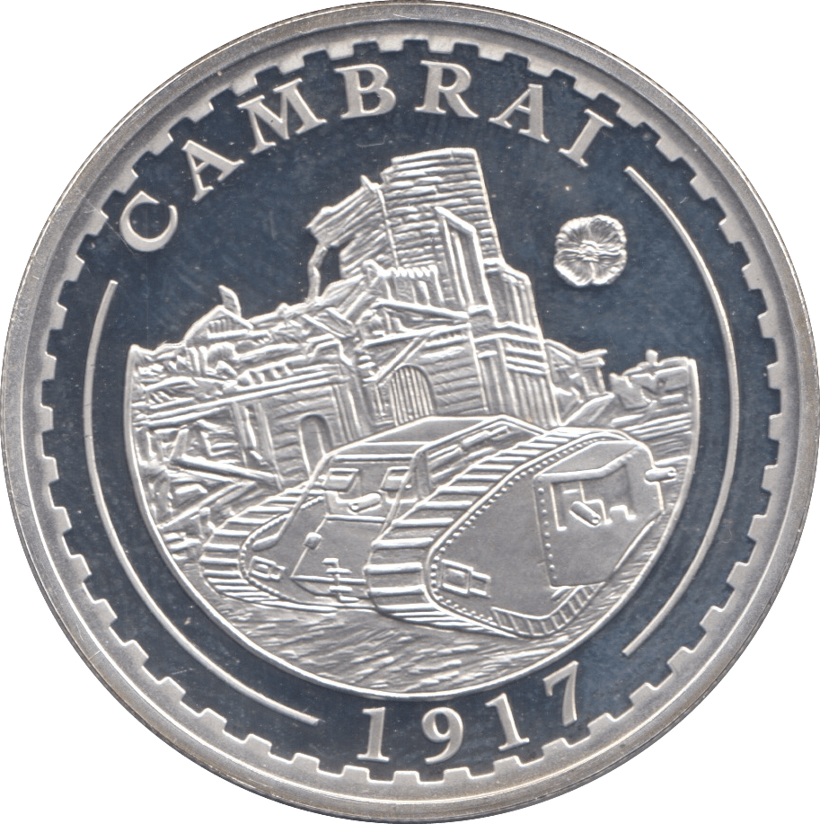 2016 SILVER PROOF BATTLE OF CAMBRAI ONE CROWN GIBRALTAR - SILVER WORLD COINS - Cambridgeshire Coins