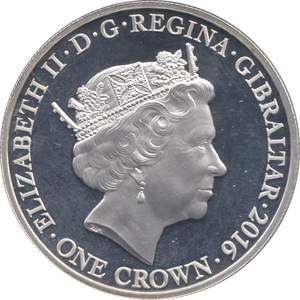 2016 SILVER PROOF BATTLE OF CAMBRAI ONE CROWN GIBRALTAR - SILVER WORLD COINS - Cambridgeshire Coins