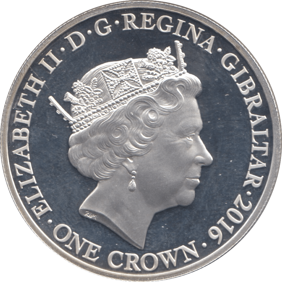 2016 SILVER PROOF BATTLE OF CAMBRAI ONE CROWN GIBRALTAR - SILVER WORLD COINS - Cambridgeshire Coins