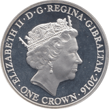 2016 SILVER PROOF BATTLE OF CAMBRAI ONE CROWN GIBRALTAR - SILVER WORLD COINS - Cambridgeshire Coins