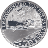 2016 SILVER PROOF BATTLE OF THE ATLANTIC HALF CROWN GIBRALTAR - SILVER WORLD COINS - Cambridgeshire Coins