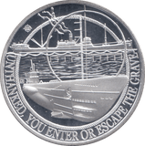 2016 SILVER PROOF BATTLE OF THE ATLANTIC HALF CROWN GIBRALTAR - SILVER WORLD COINS - Cambridgeshire Coins