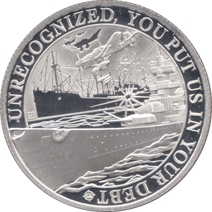 2016 SILVER PROOF BATTLE OF THE ATLANTIC HALF CROWN GIBRALTAR - SILVER WORLD COINS - Cambridgeshire Coins
