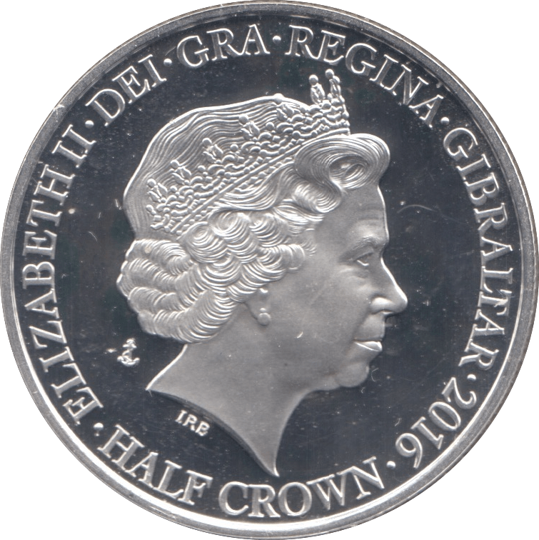 2016 SILVER PROOF BATTLE OF THE ATLANTIC HALF CROWN GIBRALTAR - SILVER WORLD COINS - Cambridgeshire Coins