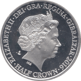 2016 SILVER PROOF BATTLE OF THE ATLANTIC HALF CROWN GIBRALTAR - SILVER WORLD COINS - Cambridgeshire Coins