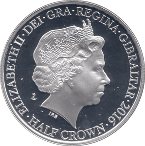 2016 SILVER PROOF BATTLE OF THE ATLANTIC HALF CROWN GIBRALTAR - SILVER WORLD COINS - Cambridgeshire Coins
