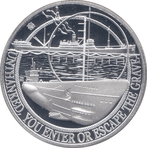 2016 SILVER PROOF BATTLE OF THE ATLANTIC HALF CROWN GIBRALTAR - SILVER WORLD COINS - Cambridgeshire Coins