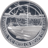2016 SILVER PROOF BATTLE OF THE ATLANTIC HALF CROWN GIBRALTAR - SILVER WORLD COINS - Cambridgeshire Coins