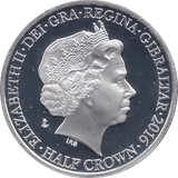 2016 SILVER PROOF BATTLE OF THE ATLANTIC HALF CROWN GIBRALTAR - SILVER WORLD COINS - Cambridgeshire Coins