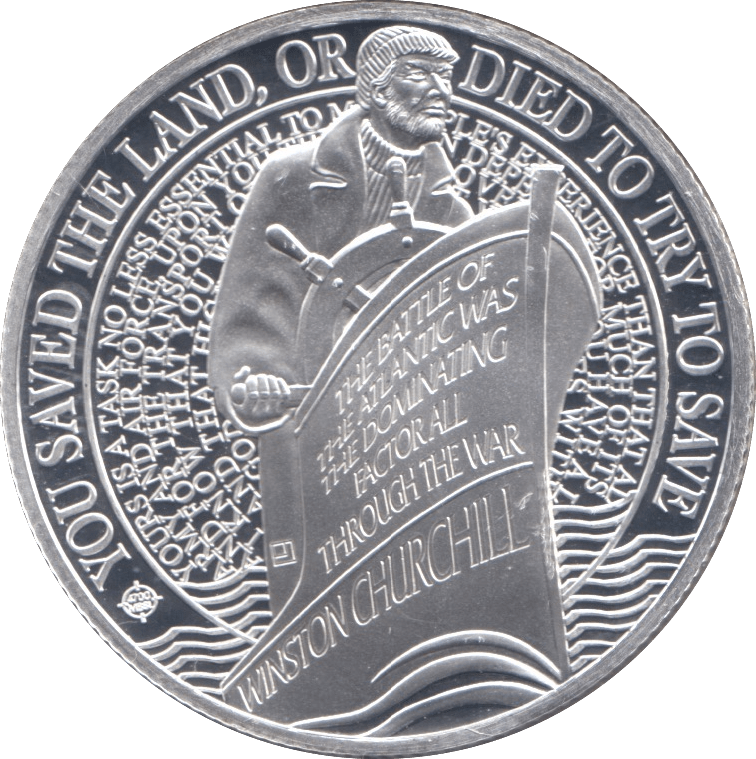 2016 SILVER PROOF BATTLE OF THE ATLANTIC HALF CROWN GIBRALTAR - SILVER WORLD COINS - Cambridgeshire Coins