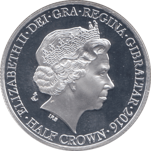 2016 SILVER PROOF BATTLE OF THE ATLANTIC HALF CROWN GIBRALTAR - SILVER WORLD COINS - Cambridgeshire Coins
