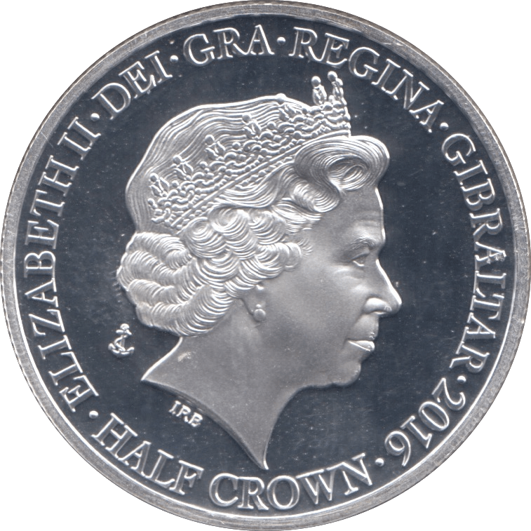 2016 SILVER PROOF BATTLE OF THE ATLANTIC HALF CROWN GIBRALTAR - SILVER WORLD COINS - Cambridgeshire Coins