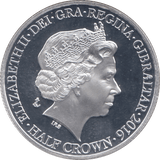 2016 SILVER PROOF BATTLE OF THE ATLANTIC HALF CROWN GIBRALTAR - SILVER WORLD COINS - Cambridgeshire Coins
