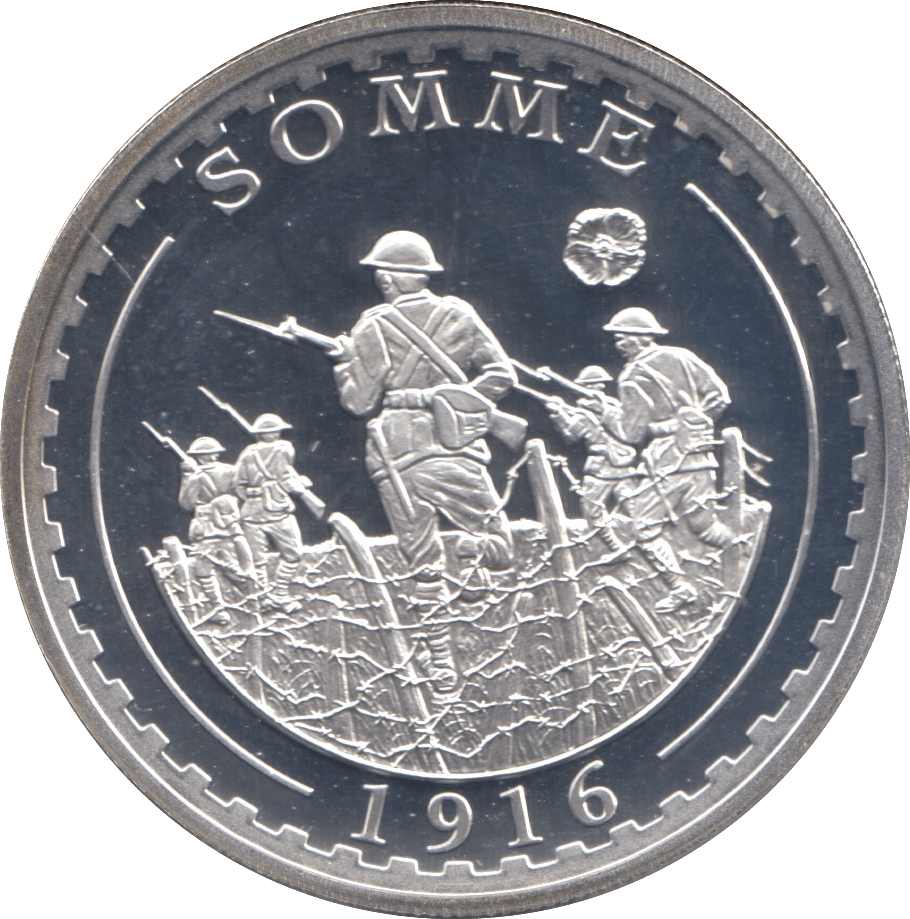 2016 SILVER PROOF BATTLE OF THE SOMME ONE CROWN GIBRALTAR - SILVER WORLD COINS - Cambridgeshire Coins