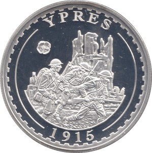 2016 SILVER PROOF BATTLE OF YPRES ONE CROWN GIBRALTAR - SILVER WORLD COINS - Cambridgeshire Coins