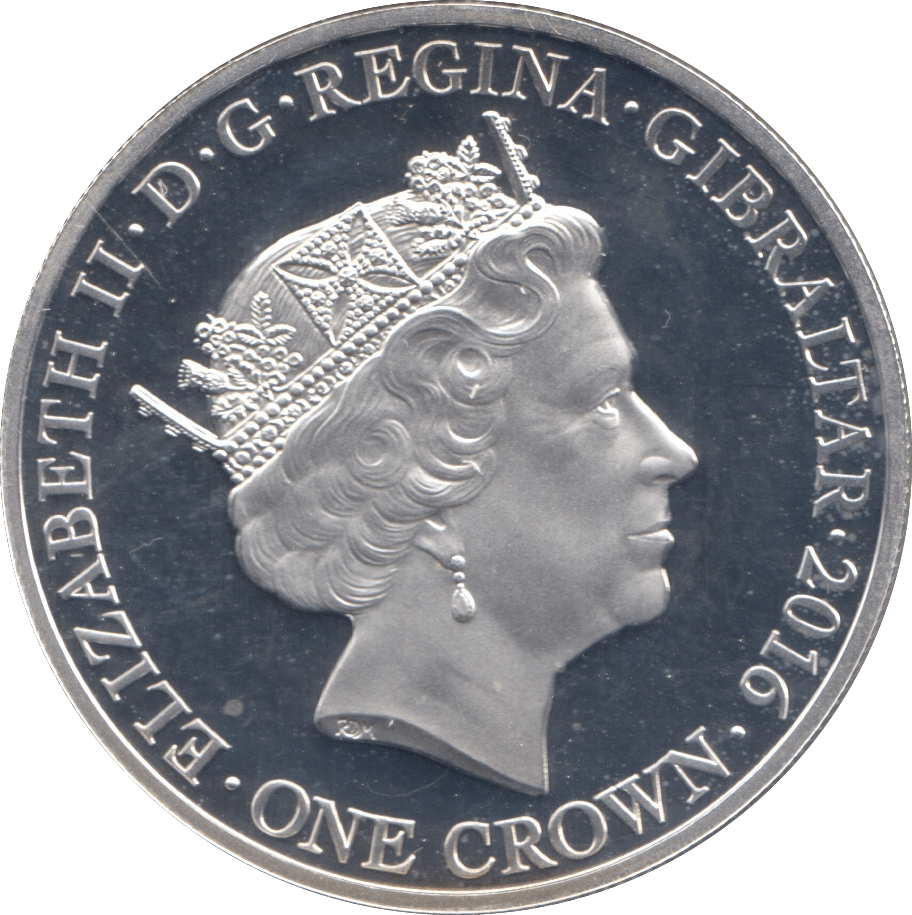 2016 SILVER PROOF BATTLE OF YPRES ONE CROWN GIBRALTAR - SILVER WORLD COINS - Cambridgeshire Coins