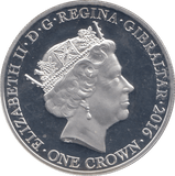 2016 SILVER PROOF BATTLE OF YPRES ONE CROWN GIBRALTAR - SILVER WORLD COINS - Cambridgeshire Coins